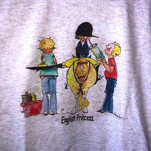 Horse theme English Rider Graphic T-Shirt with Equestrian Rider